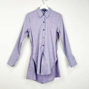 NWT Theory Ranay Lavender Melange Eco Linen Romper Size 4